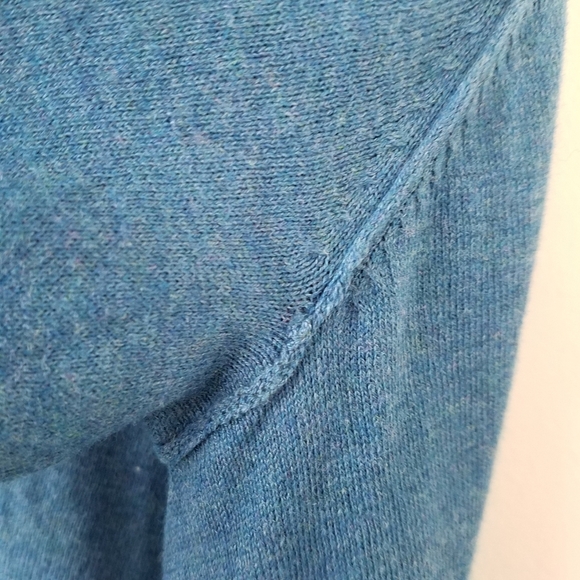 LOGO Lori Goldstein Cotton Cashmere V-neck Asymmetrical Sweater, 1X - Picture 8 of 9